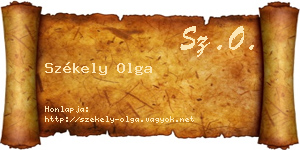 Székely Olga névjegykártya